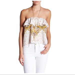 Free People Strapless Flounce Top, Medium